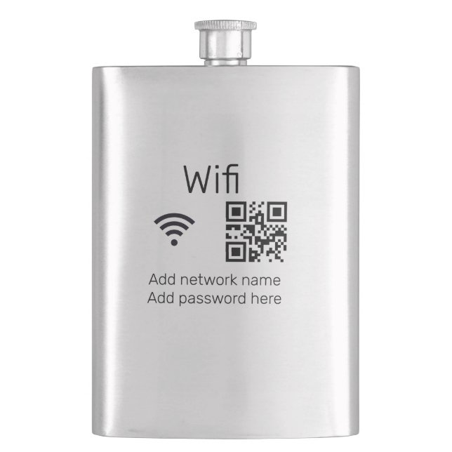 Flasque Mot de passe Wifi signer ajouter le code Q R ici d (devant)