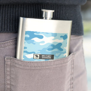 Flasque Motif de camouflage bleu clair militaire