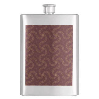 Flasque Motif rouge luxueux à rayures ondulées