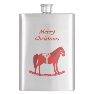 Flasque Noël scandinave Cheval Rocse Custom