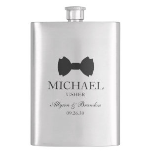 Flasque Nœud papillon noir pour les ushers
