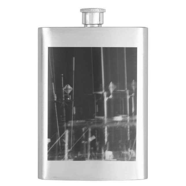 Flasque noir et blanc photo abstraite (devant)