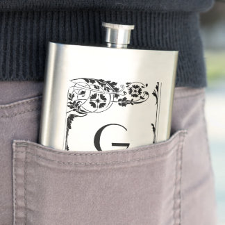 Flasque Nouveau monogramme