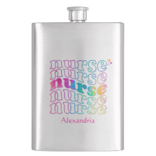 Flasque "Nurse" en Elegant Rainbow Colors