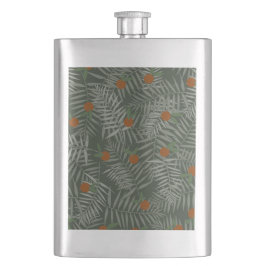 Flasque Palm Feuilles & Oranges