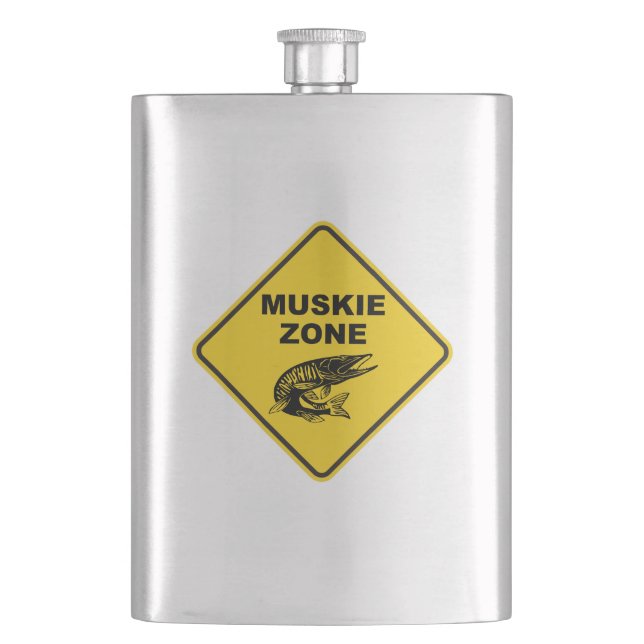 Flasque Panneau de la zone de pêche Muskie (devant)