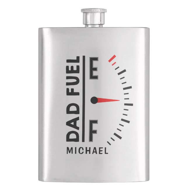 Flasque Papa Carburant Funny Fête des pères Anniversaire P (devant)