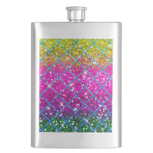 Flasque Parties scintillant pourpre Snakeskin