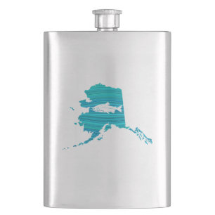Flasque Pêche Saumon de la vague de l'Alaska