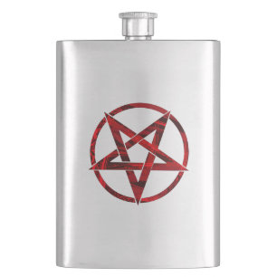 Flasque Pentagram Red Devil