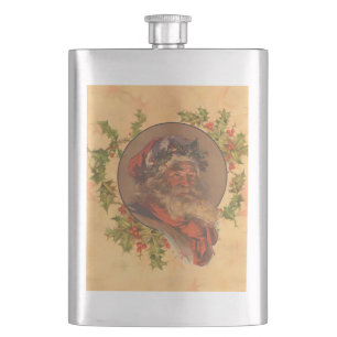 Flasque Père Noël Leyendecker Antique Victorien