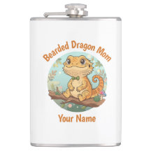 Flasque personnalisée pour maman de dragon barbu
