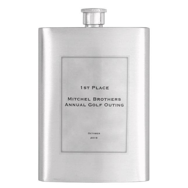 Flasque Personnaliser Texte Décoré Inset Classic Fla (devant)