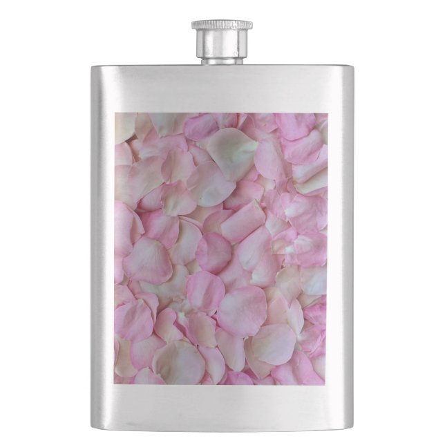 Flasque Pétales rose rose Motif (devant)