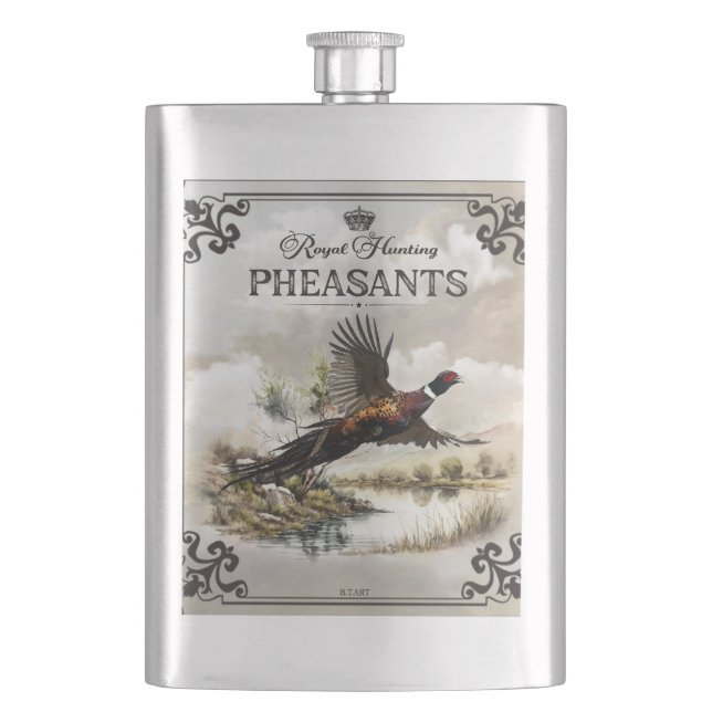 Flasque Phéasants, Chasse royale (devant)