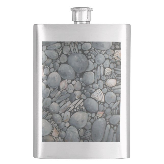 Flasque Pierres de plage Coques Galets Rochers Peinture Ar (devant)