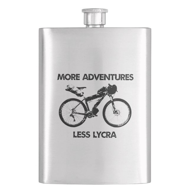 Flasque Plus d'Aventures Moins Lycra Bikepacking (devant)