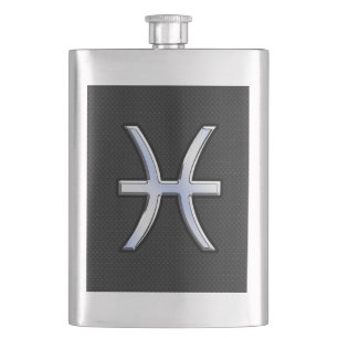 Flasque Poissons modernes signe Zodiac serpent noir style