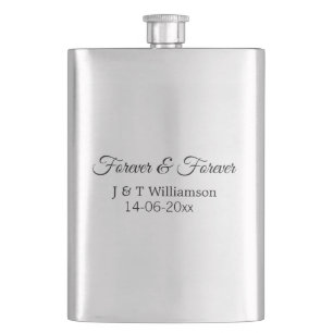 Flasque Pour toujours & toujours ajouter nom de couple dat