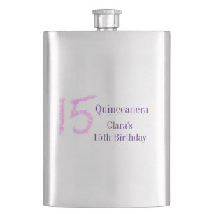 Flasque Quinceanera 15e anniversaire parties scintillant r