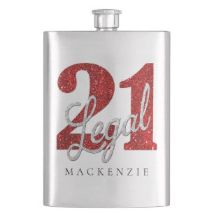 Flasque Red 21 et Legal Moderne 21ème anniversaire pers