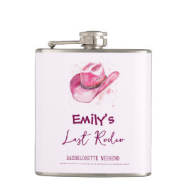 Flasque rose personnalisée pour le dernier week-en