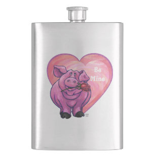Flasque Saint Valentin au cochon