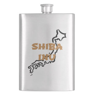 Flasque schéma de shiba inu japon