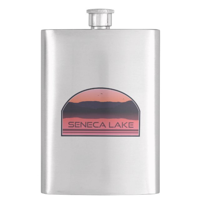 Flasque Seneca Lake New York Red Sunrise (devant)