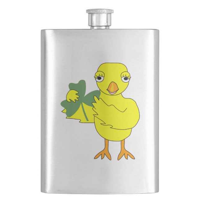 Flasque Shamrock irlandais Chick (devant)