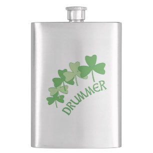 Flasque Shamrocks de batteur décrit vert