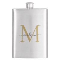 Simple moderne Faux Gold Monogramme Girl Script No