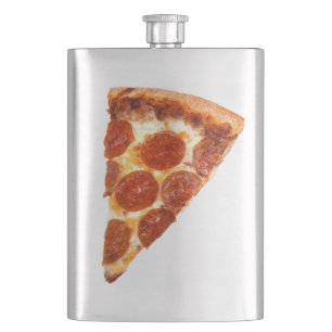 Flasque SlipperyJoe's classique pepperoni pizza tranche fo