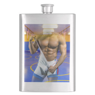 Flasque SlipperyJoe's homme musclé bosse abdos salle de sp