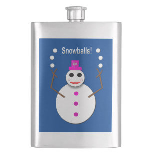 Flasque Snowlady de Noël Jongler boules de neige amusant