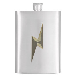 Flasque Symbole de foudre or moderne cool