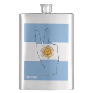 Flasque SYMBOLE Drapeau Argentine Victoire Patriotique