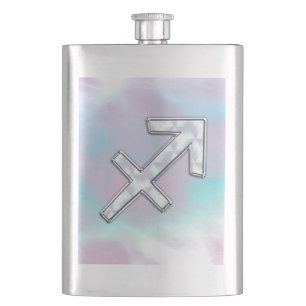 Flasque Symbole Sagittaire Zodiaque Mère de style perle