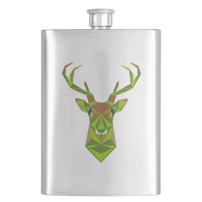 Flasque Tête de cerf géométrique Camo (devant)