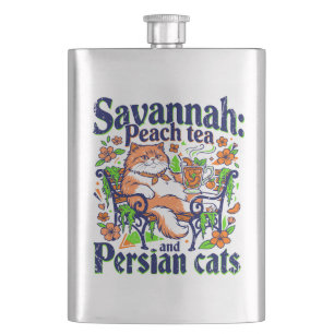Flasque Thé à la pêche de Savannah et chats persans