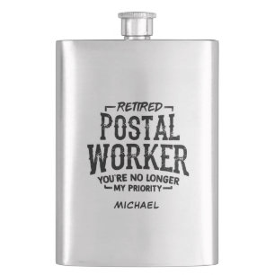 Flasque Travailleur Postal Retraité Facteur Cadeau Personn