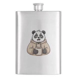 Flasque Trop fatigué pour fonctionner Panda Café Dessin an