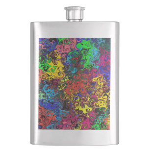 Flasque Twirlers colorés Abstraits /