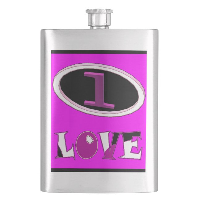 Flasque Un amour rose brite dire fort (devant)