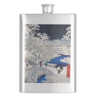 Flasque Utagawa Hiroshige - Pont des tambours à Meguro