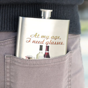 Flasque Verres à vin SlipperyJoe's jeu de mots coquin roug