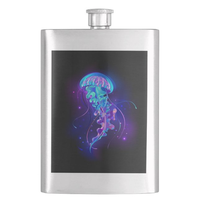 Flasque Vibrant Color Glowing Jellyfish (devant)