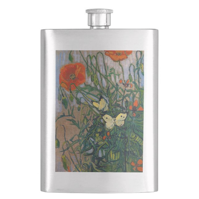 Flasque Vincent van Gogh - Papillons et papillons (devant)