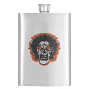 Flasque Visage de Zombie Orange