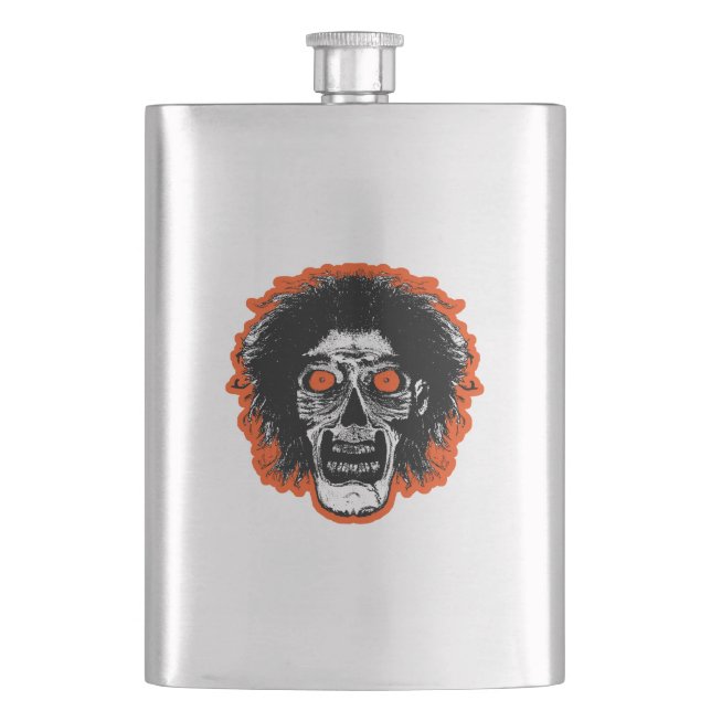 Flasque Visage de Zombie Orange (devant)